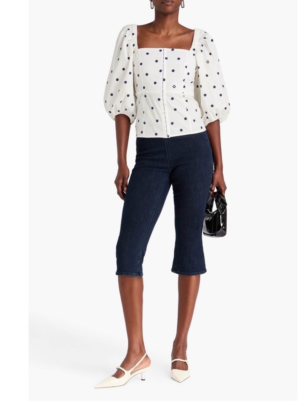 Maje Lanina Polka Dot Poplin top